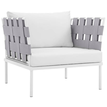 Harmony 6 Piece Outdoor Patio Aluminum Sectional Sofa Set by Modway