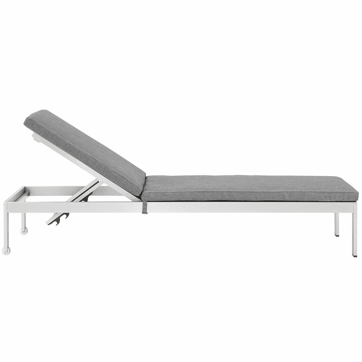 Shore Outdoor Patio Aluminum Chaise with Cushions by Modway