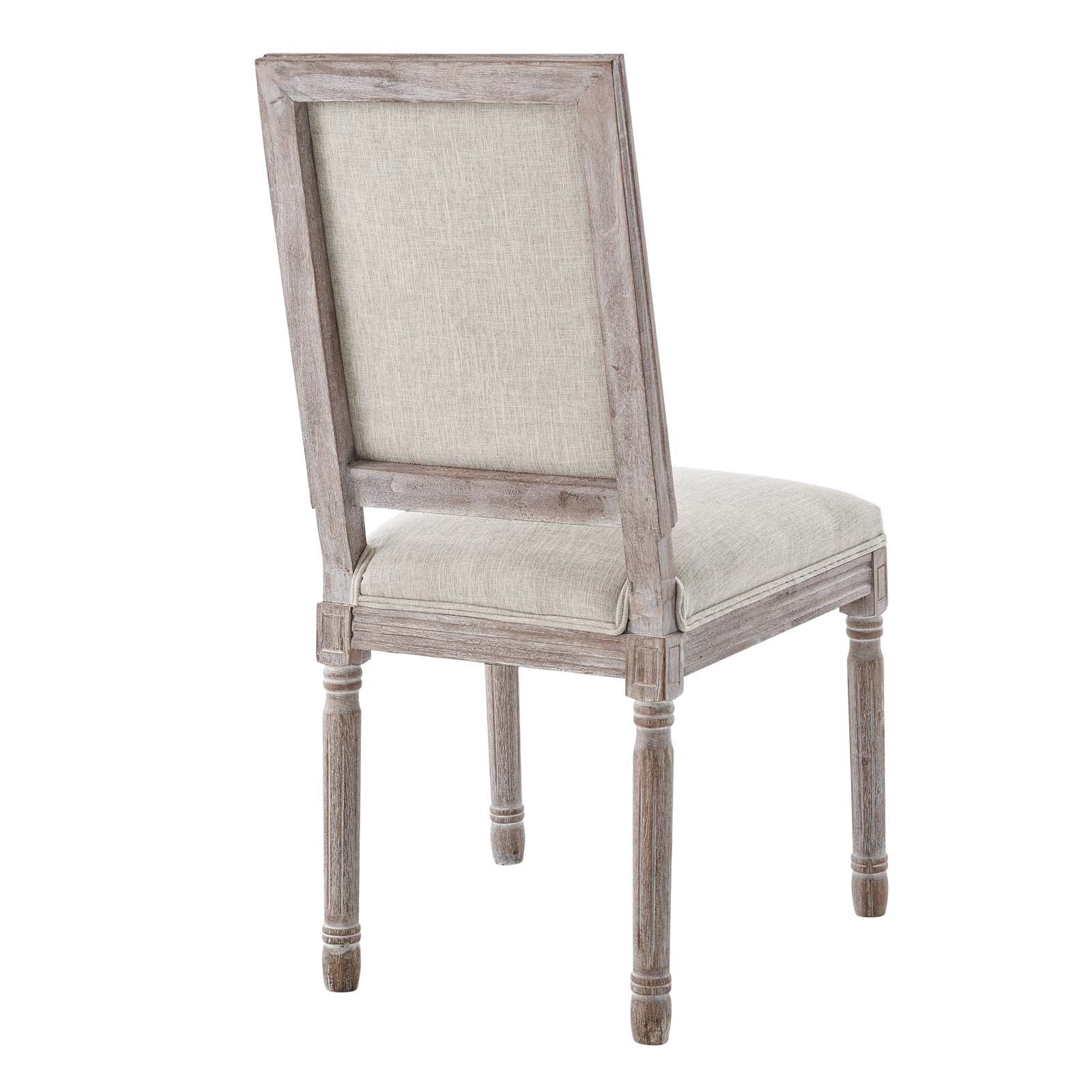 Court Vintage French Upholstered Fabric Dining Side Chair By HouseBean