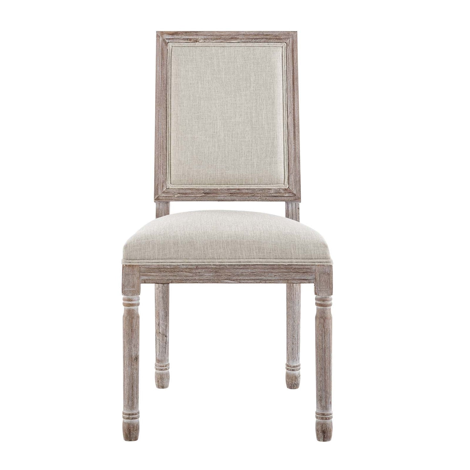 Court Vintage French Upholstered Fabric Dining Side Chair By HouseBean