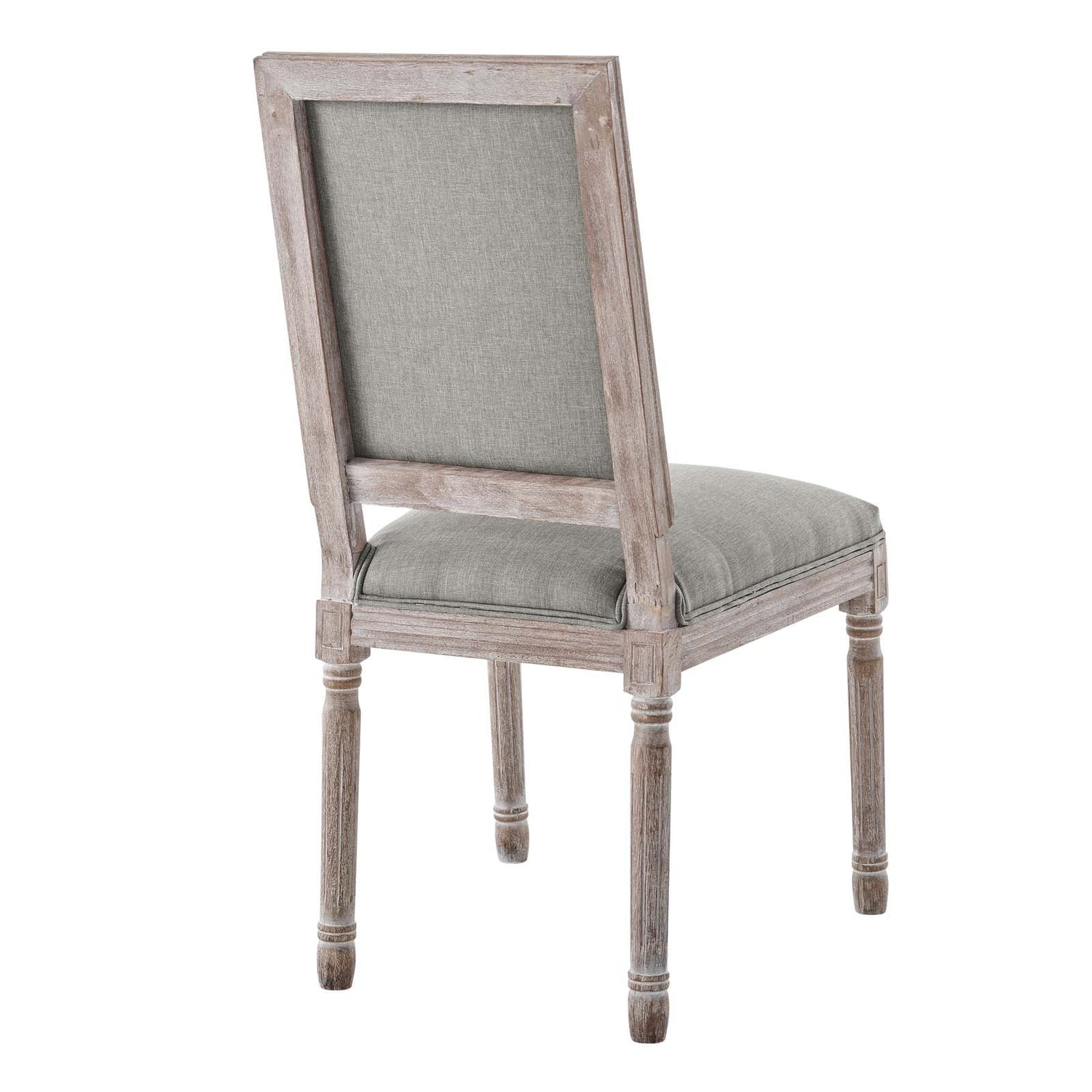 Court Vintage French Upholstered Fabric Dining Side Chair By HouseBean