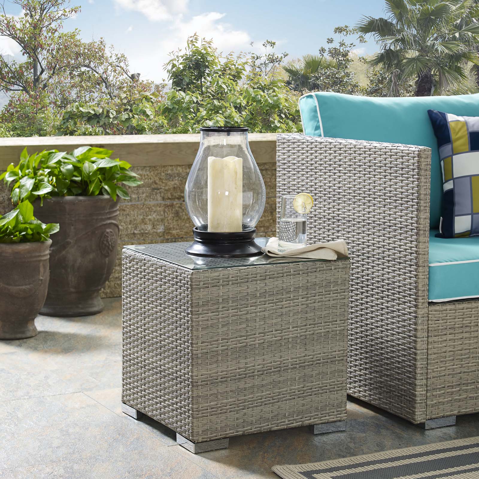 Repose Outdoor Patio Side Table By HouseBean