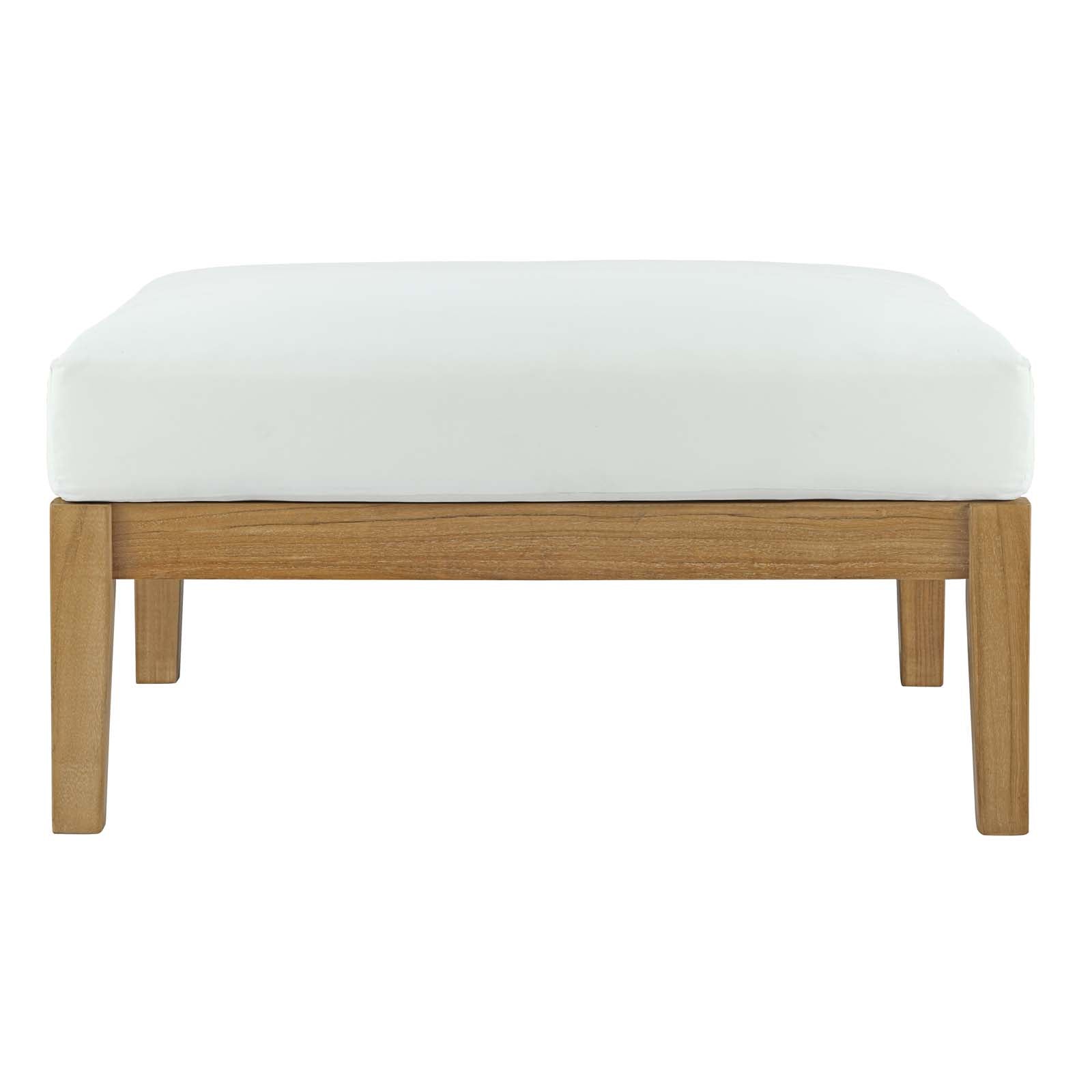 Bayport Outdoor Patio Teak Ottoman By HouseBean