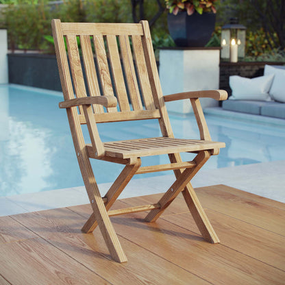 Marina Outdoor Patio Teak Folding Chair by Modway