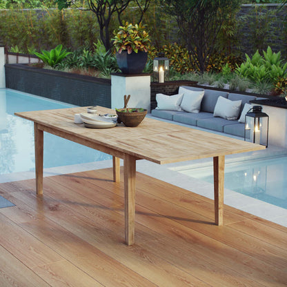 Marina Extendable Outdoor Patio Teak Dining Table by Modway