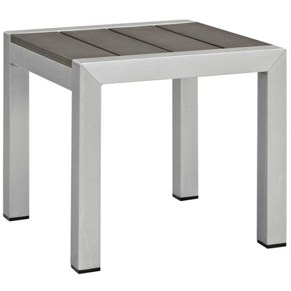 Shore 3 Piece Outdoor Patio Aluminum Chaise with Cushions by Modway