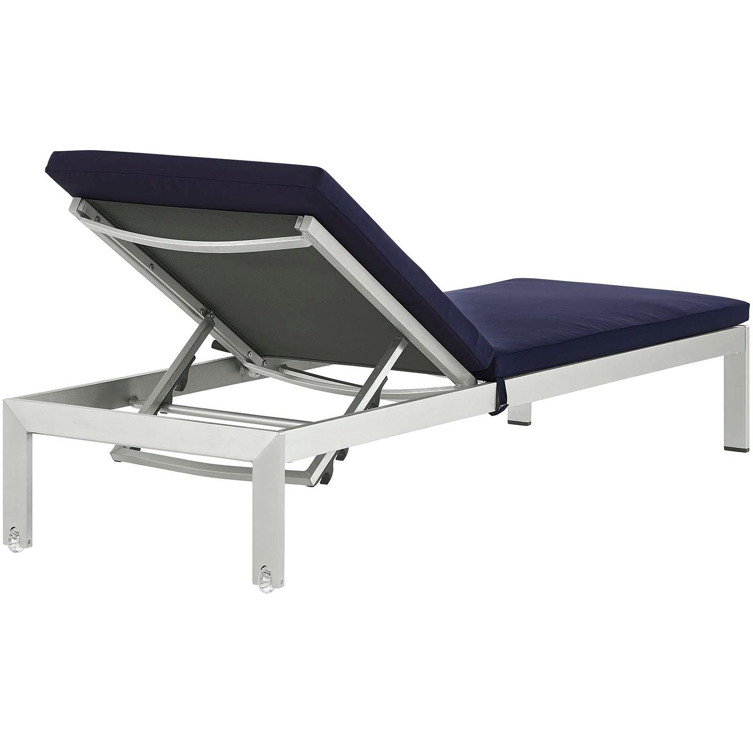 Shore Chaise with Cushions Outdoor Patio Aluminum Set of 6 by Modway