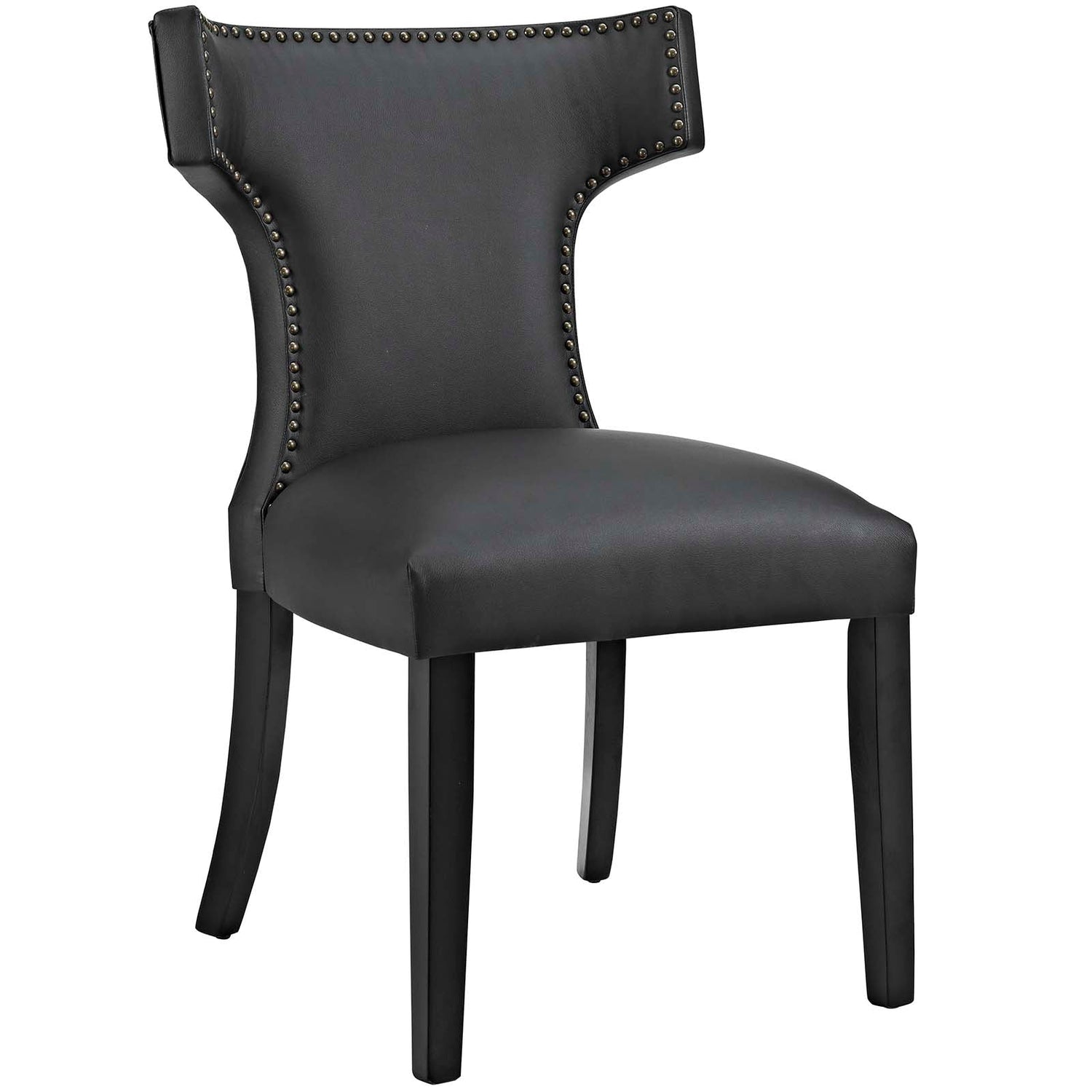 Curve Dining Side Chair Vinyl Set of 2 By HouseBean