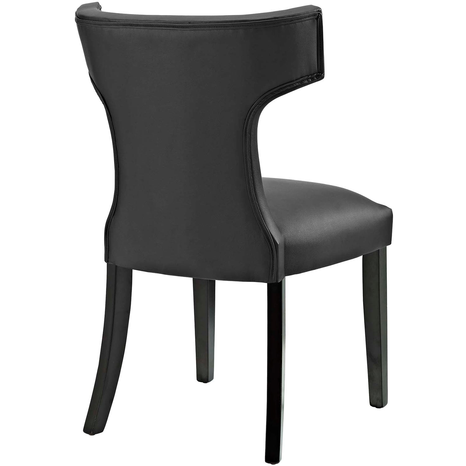 Curve Dining Side Chair Vinyl Set of 2 By HouseBean