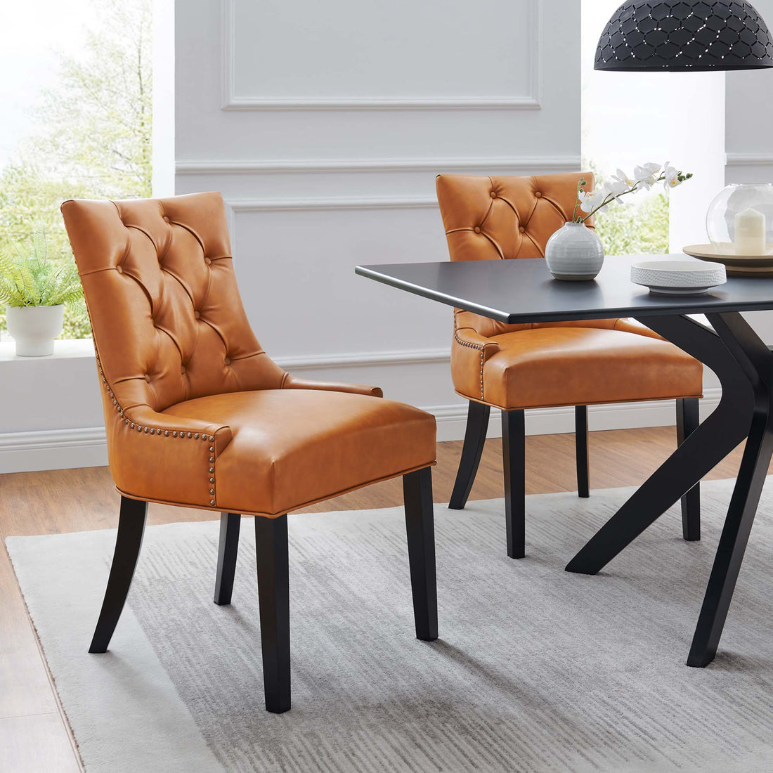 Regent Dining Side Chair Vinyl Set of 2 by Modway