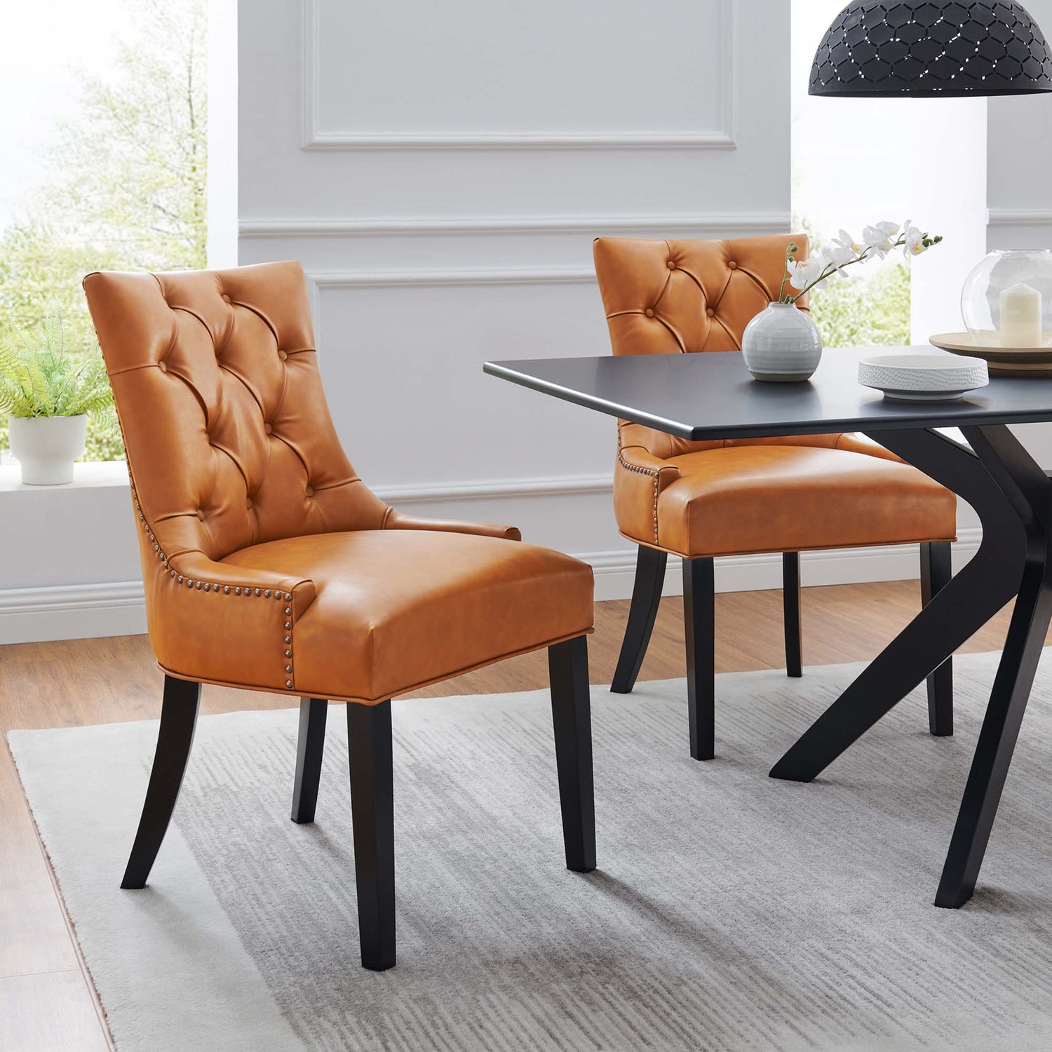 Regent Dining Side Chair Vinyl Set of 2 by Modway