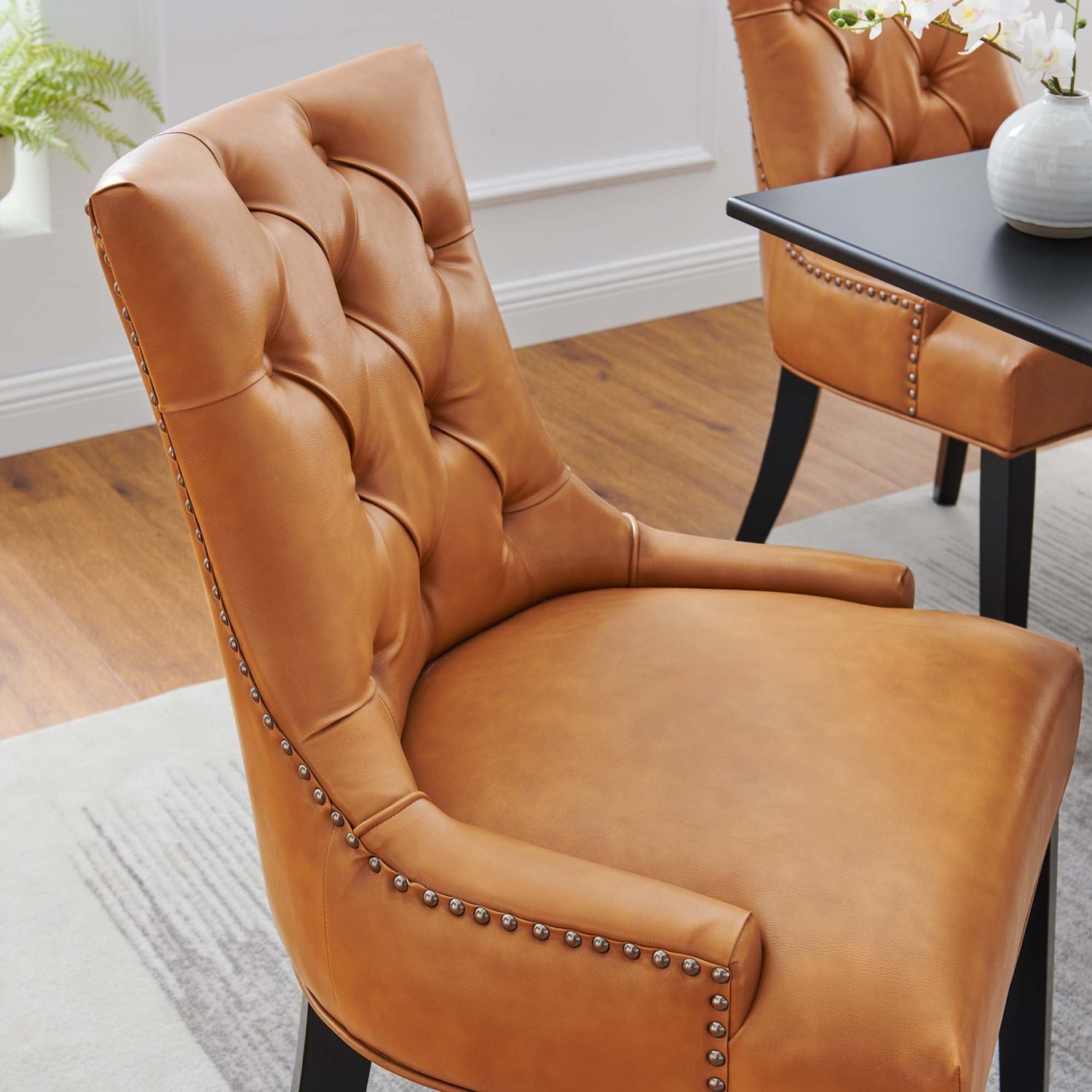 Regent Dining Side Chair Vinyl Set of 2 by Modway