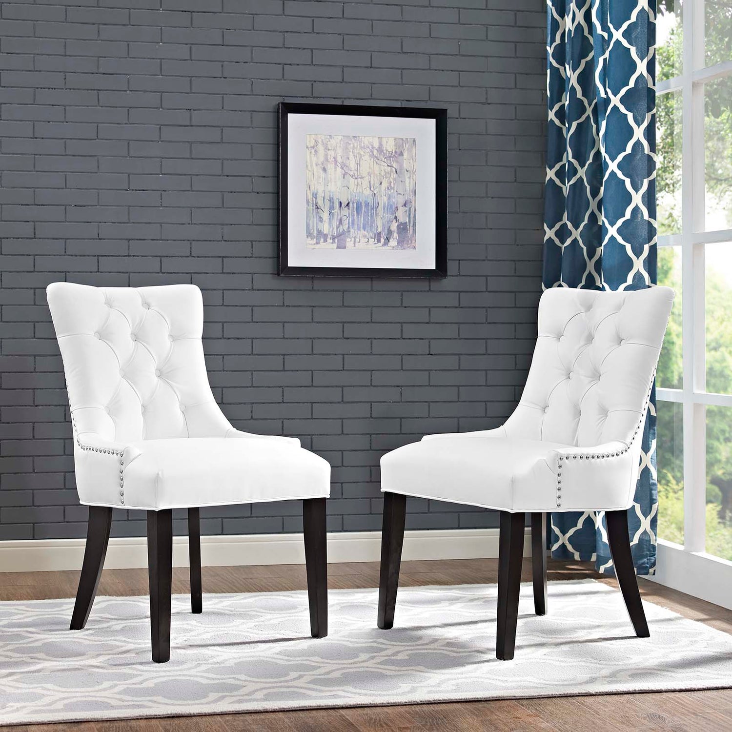 Regent Dining Side Chair Vinyl Set of 2 by Modway