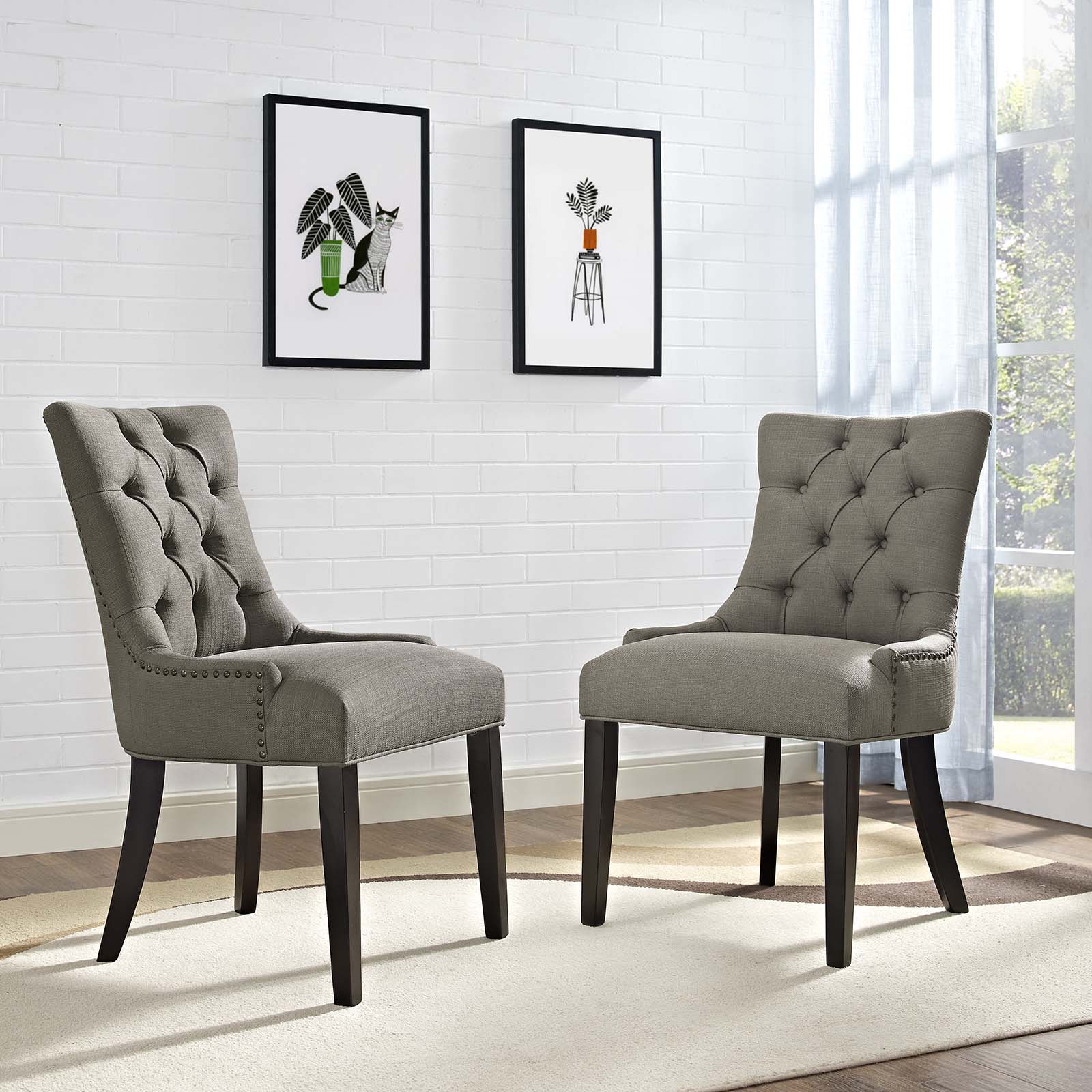 Regent Dining Side Chair Fabric Set of 2 by Modway