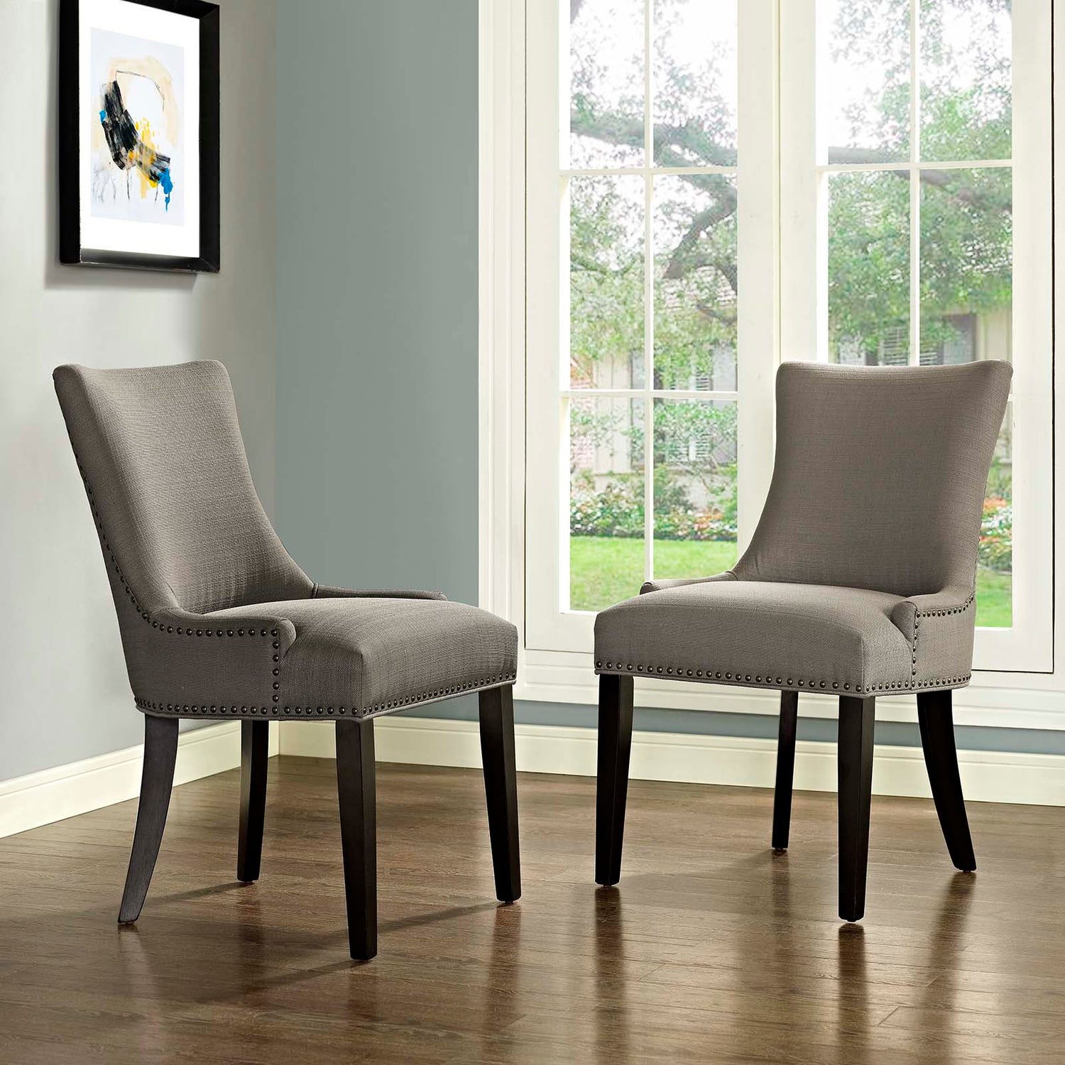 Marquis Dining Side Chair Fabric Set of 2 By HouseBean