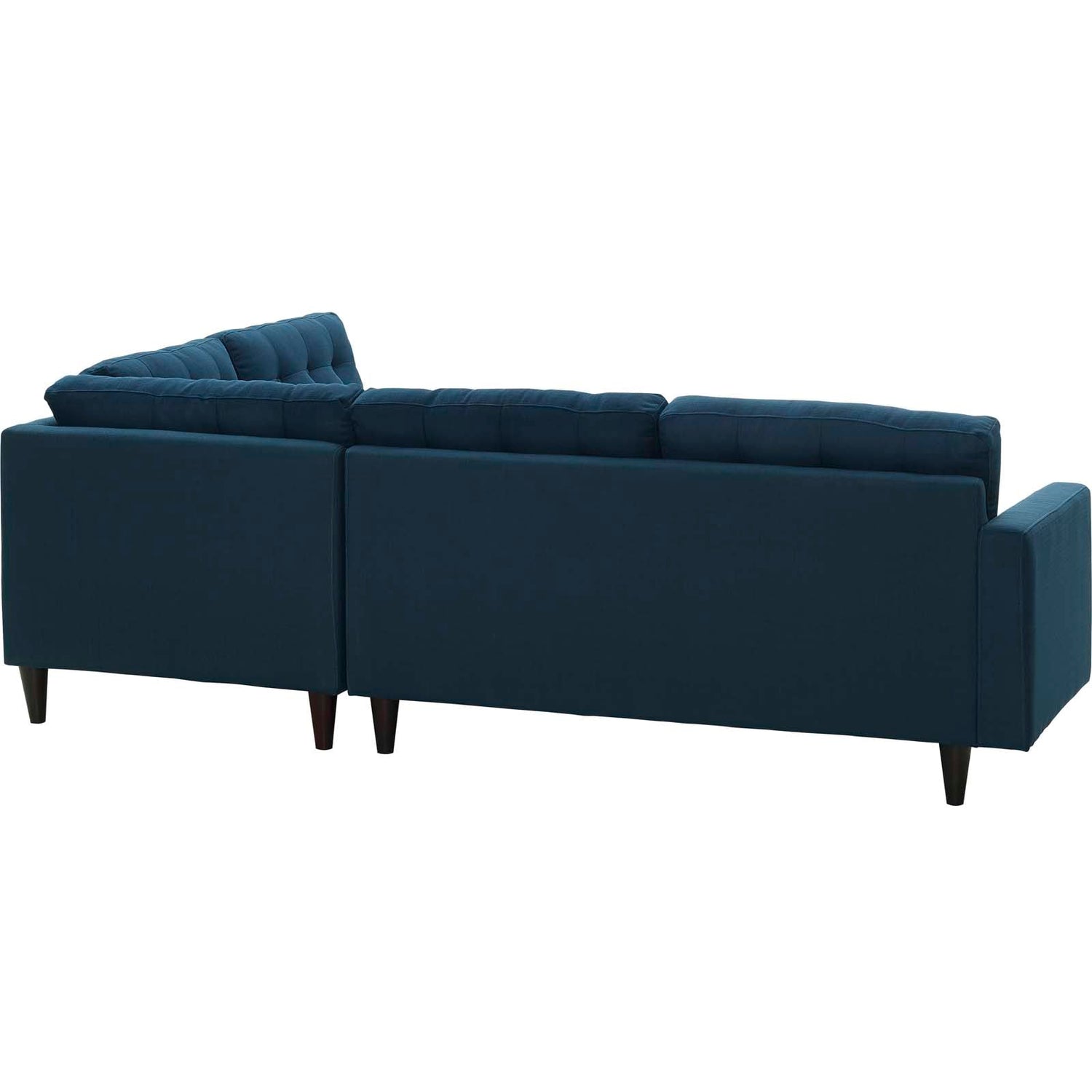 Empress 2 Piece Upholstered Fabric Right Facing Bumper Sectional by Modway