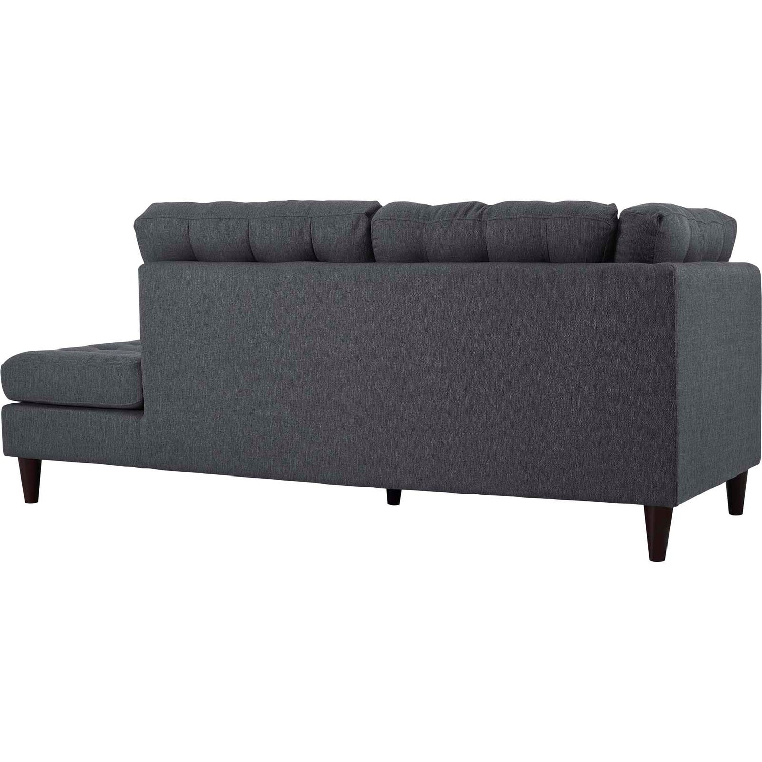 Empress 2 Piece Upholstered Fabric Right Facing Bumper Sectional by Modway