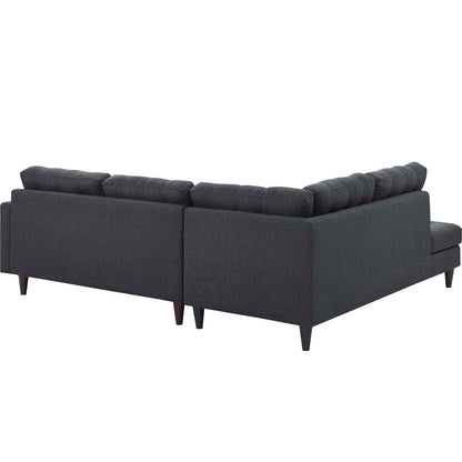 Empress 2 Piece Upholstered Fabric Left Facing Bumper Sectional by Modway