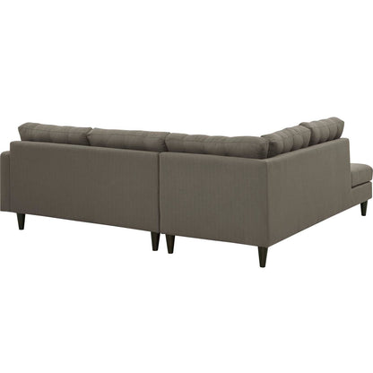 Empress 2 Piece Upholstered Fabric Left Facing Bumper Sectional by Modway