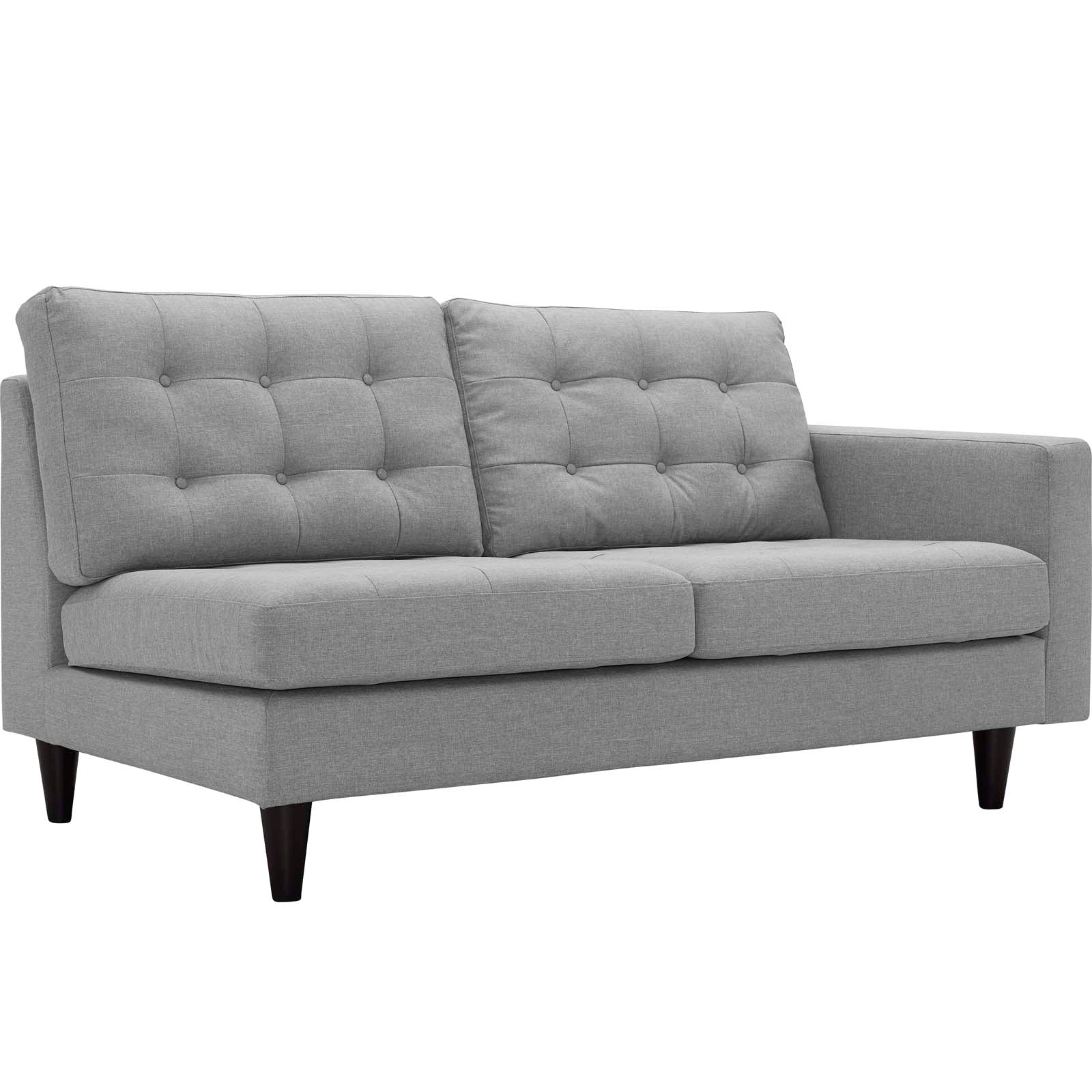 Empress 2 Piece Upholstered Fabric Left Facing Bumper Sectional by Modway