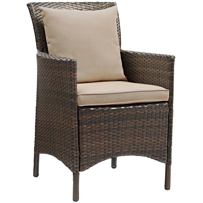 Conduit Outdoor Patio Wicker Rattan Dining Armchair By HouseBean