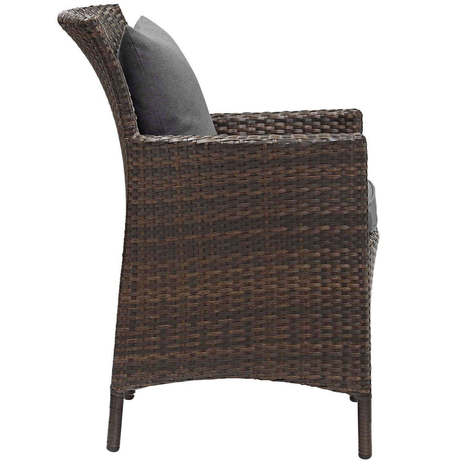 Conduit Outdoor Patio Wicker Rattan Dining Armchair By HouseBean