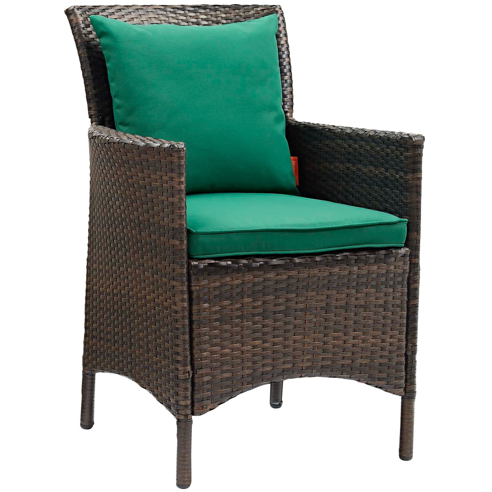 Conduit Outdoor Patio Wicker Rattan Dining Armchair By HouseBean