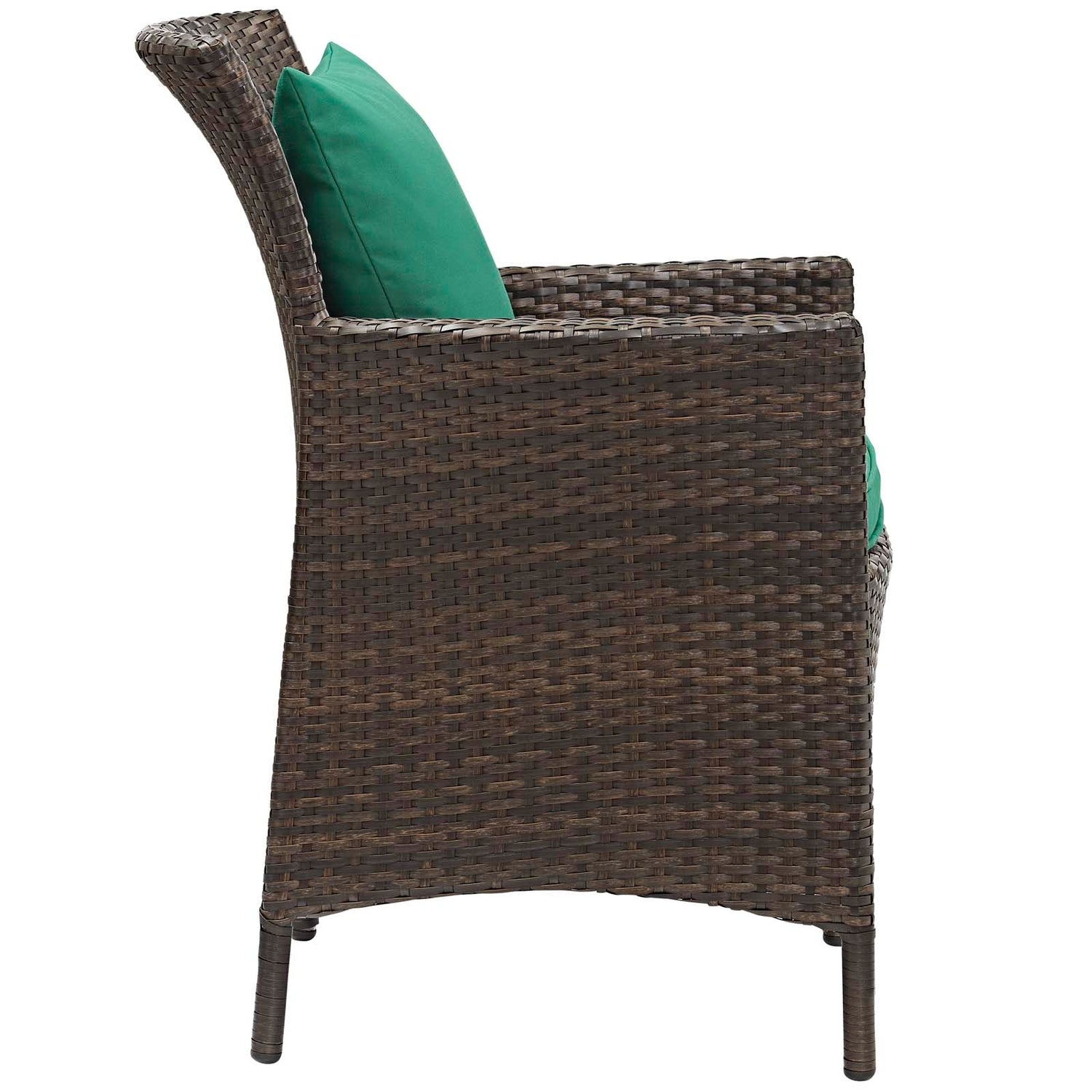 Conduit Outdoor Patio Wicker Rattan Dining Armchair By HouseBean