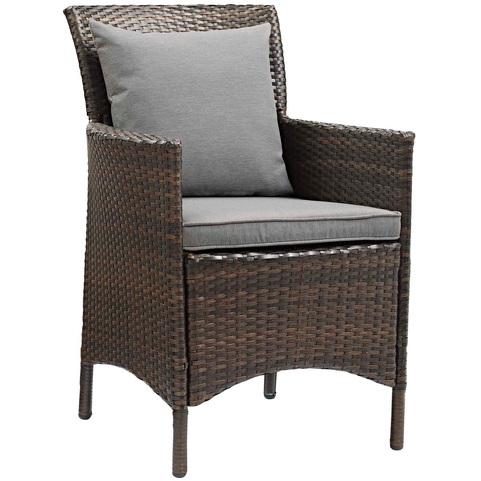 Conduit Outdoor Patio Wicker Rattan Dining Armchair By HouseBean