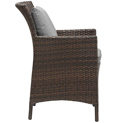 Conduit Outdoor Patio Wicker Rattan Dining Armchair By HouseBean