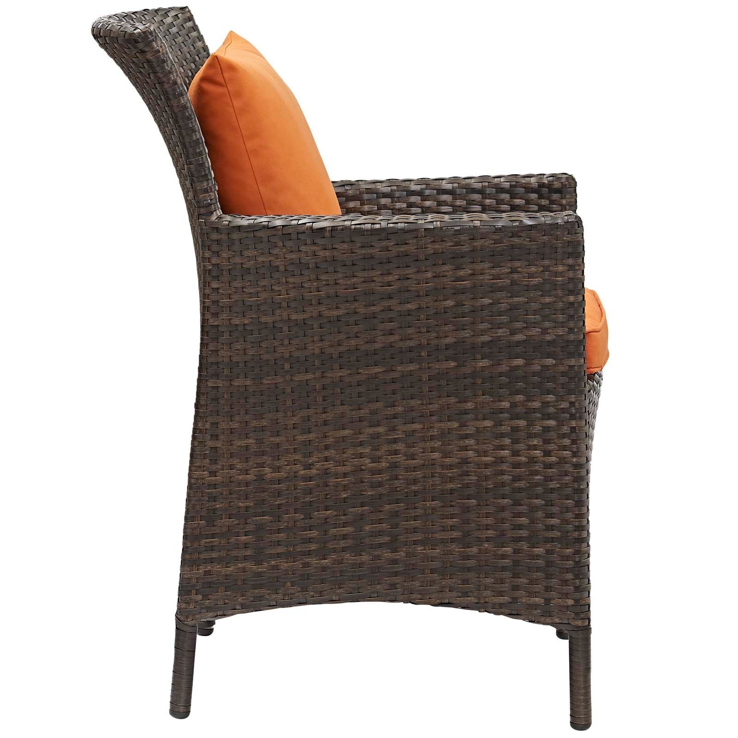 Conduit Outdoor Patio Wicker Rattan Dining Armchair By HouseBean