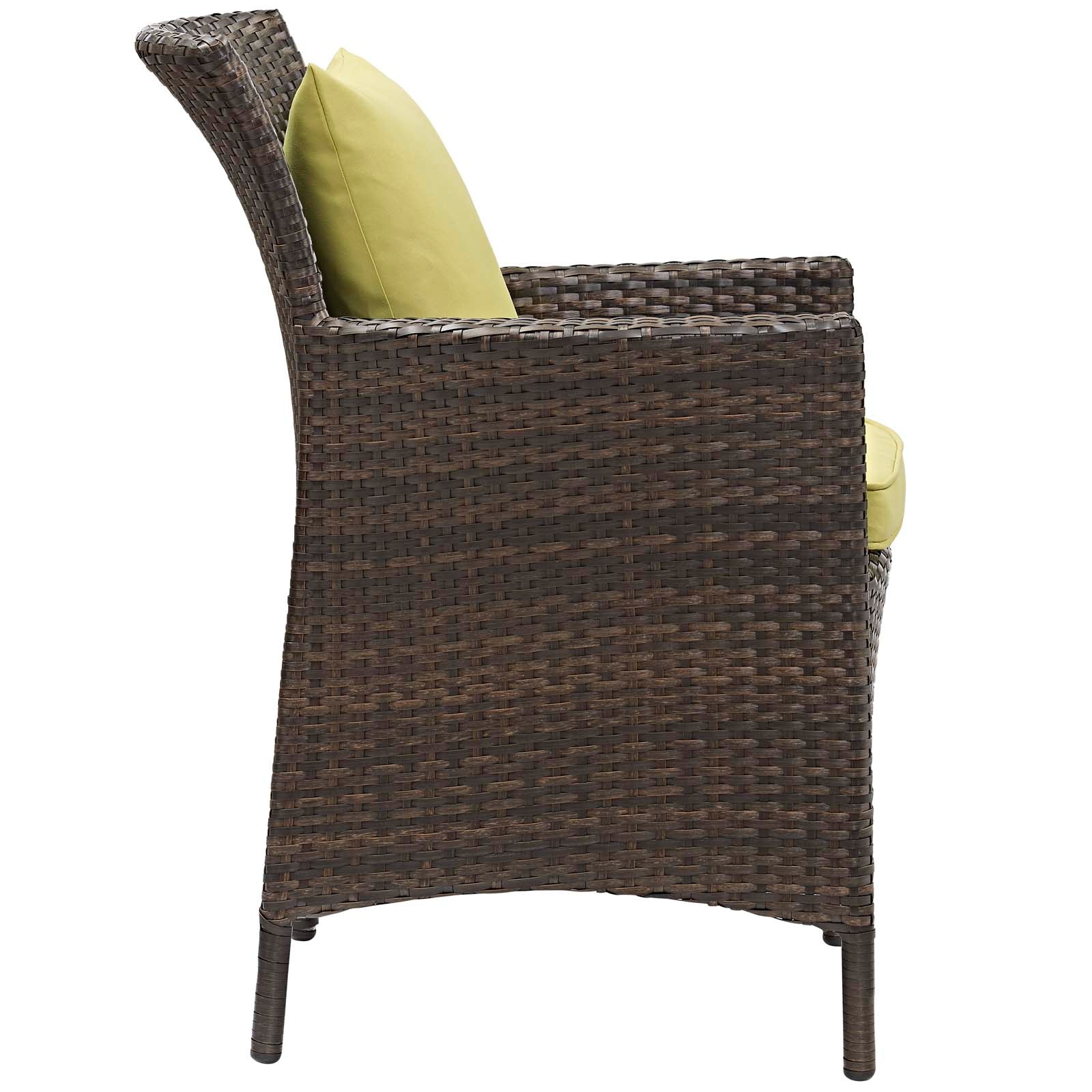 Conduit Outdoor Patio Wicker Rattan Dining Armchair By HouseBean