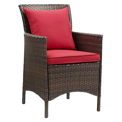 Conduit Outdoor Patio Wicker Rattan Dining Armchair By HouseBean