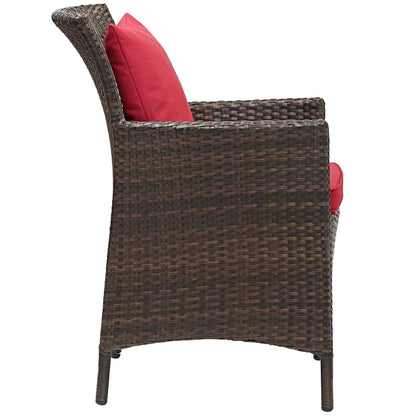 Conduit Outdoor Patio Wicker Rattan Dining Armchair By HouseBean