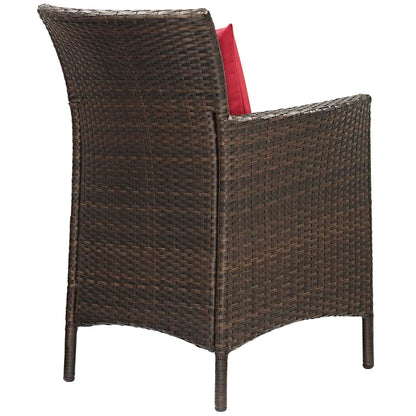 Conduit Outdoor Patio Wicker Rattan Dining Armchair By HouseBean