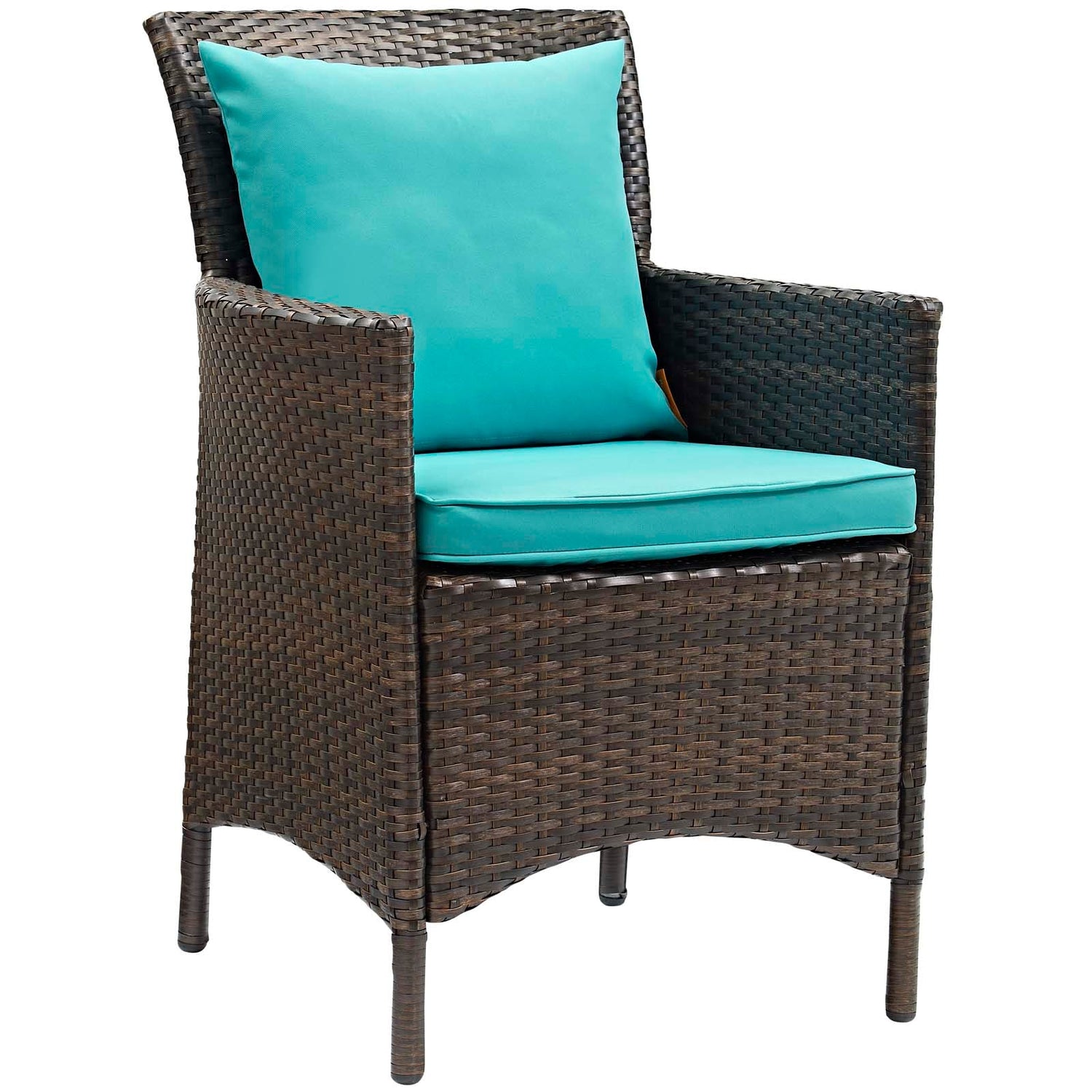 Conduit Outdoor Patio Wicker Rattan Dining Armchair By HouseBean