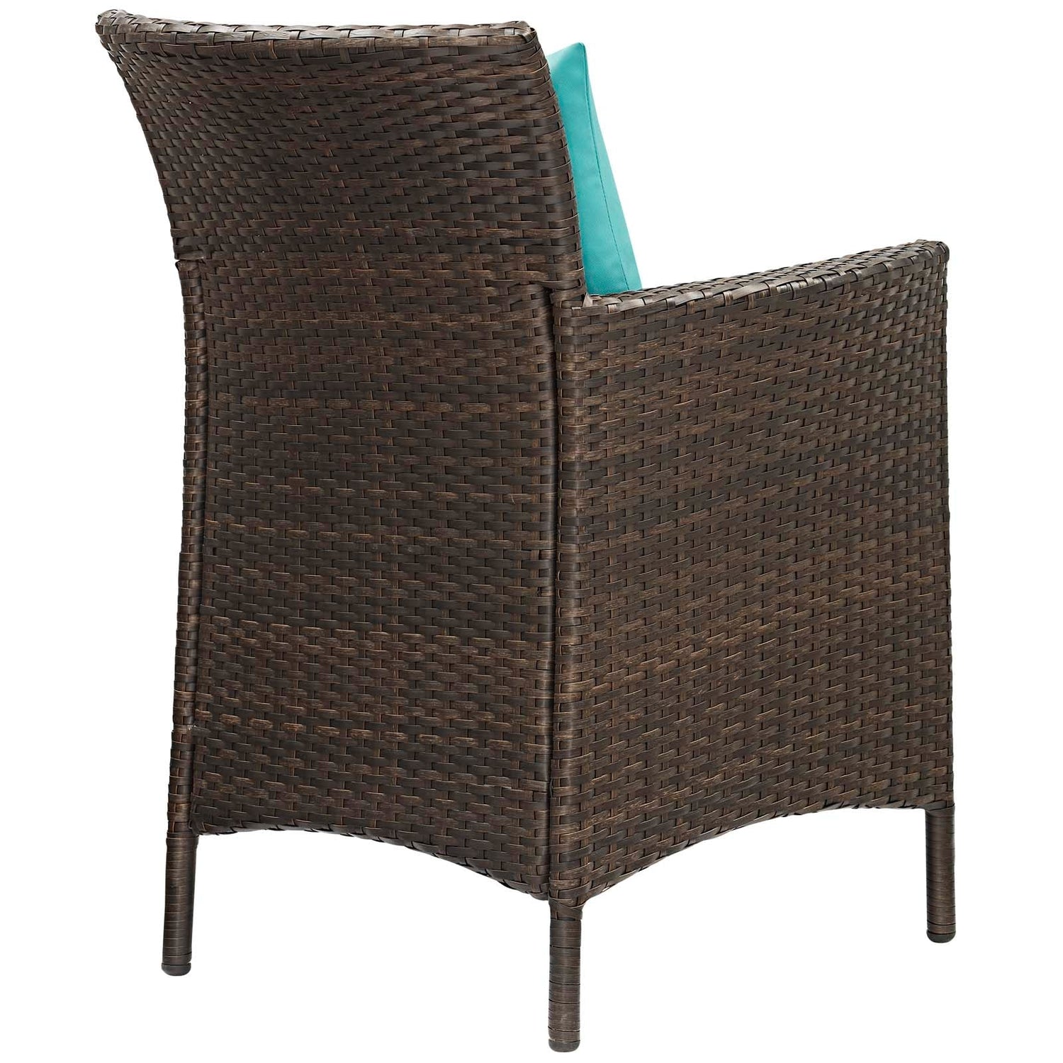 Conduit Outdoor Patio Wicker Rattan Dining Armchair By HouseBean