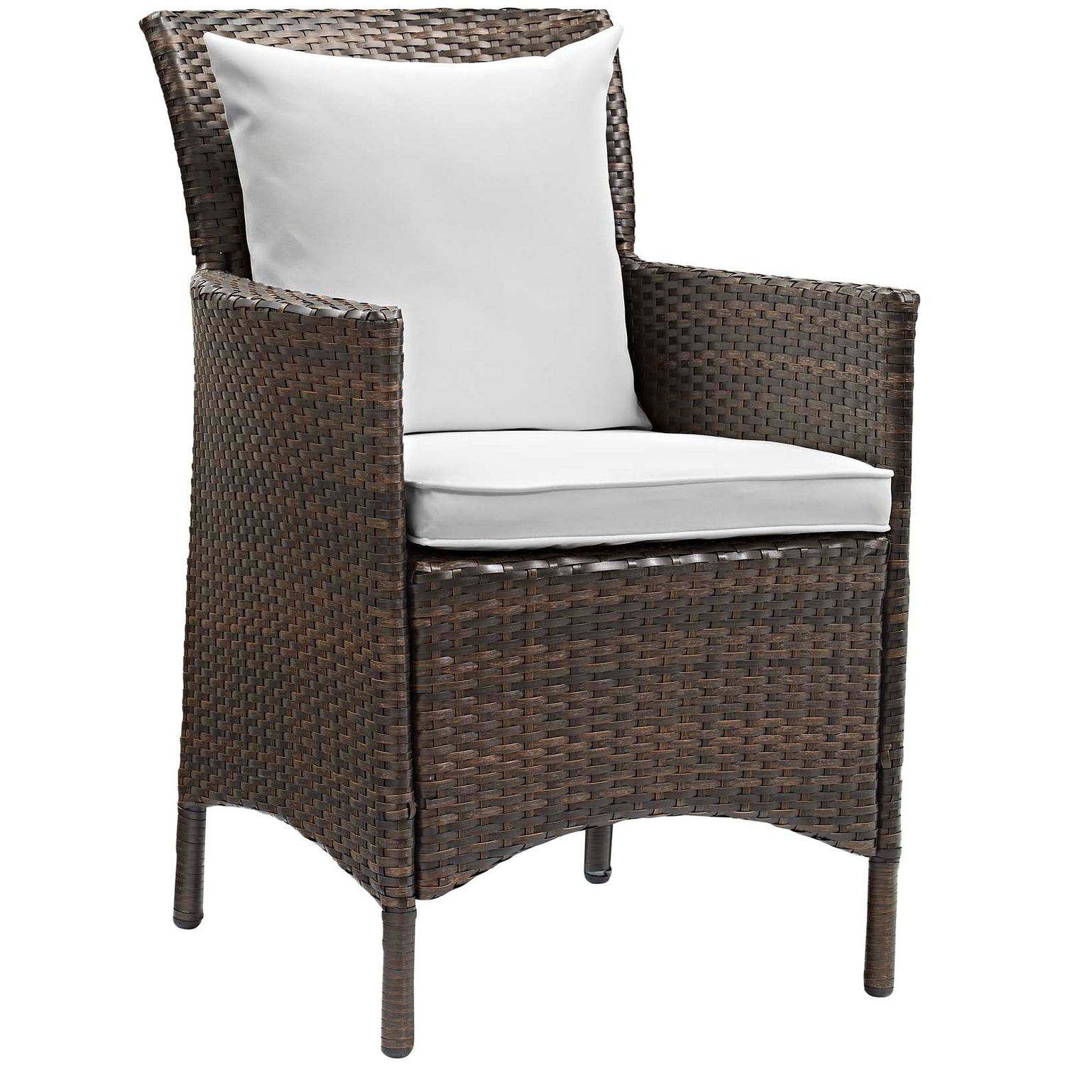 Conduit Outdoor Patio Wicker Rattan Dining Armchair By HouseBean