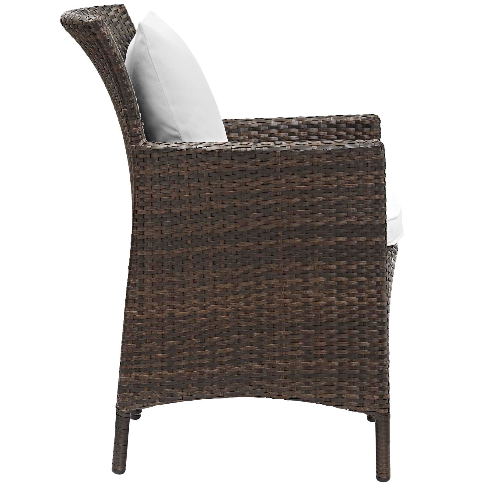 Conduit Outdoor Patio Wicker Rattan Dining Armchair By HouseBean