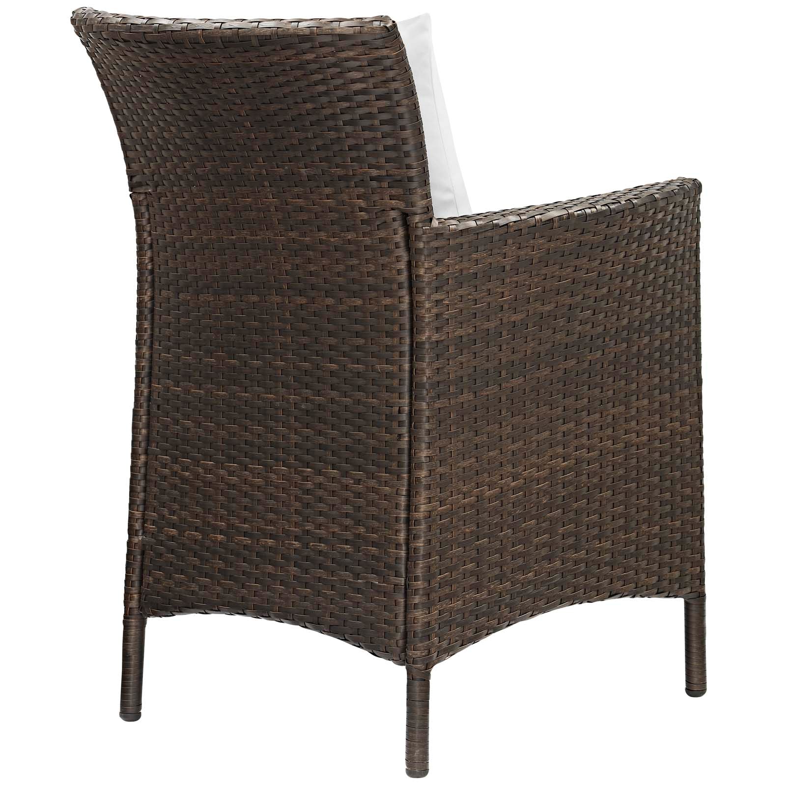 Conduit Outdoor Patio Wicker Rattan Dining Armchair By HouseBean