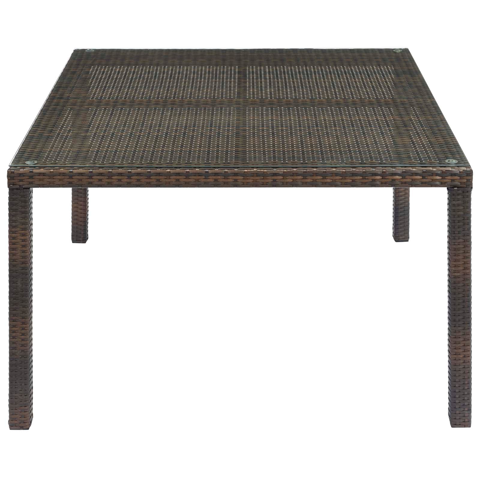 Conduit 47&quot; Outdoor Patio Wicker Rattan Dining Table by Modway