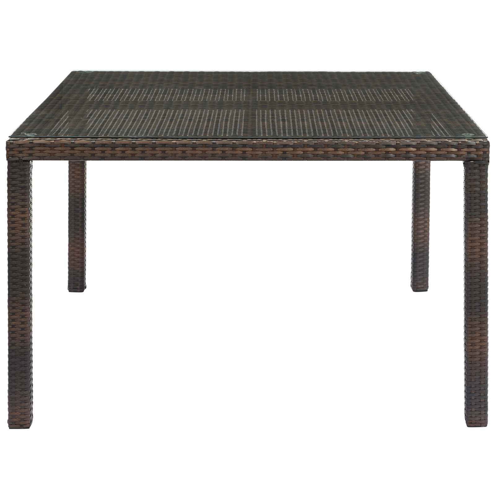 Conduit 47&quot; Outdoor Patio Wicker Rattan Dining Table by Modway