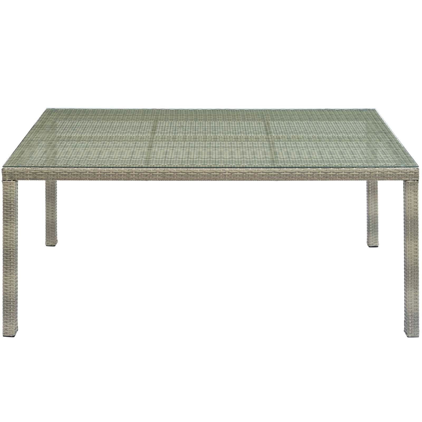 Conduit 70&quot; Outdoor Patio Wicker Rattan Dining Table by Modway