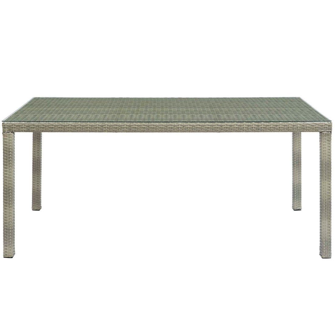 Conduit 70&quot; Outdoor Patio Wicker Rattan Dining Table by Modway