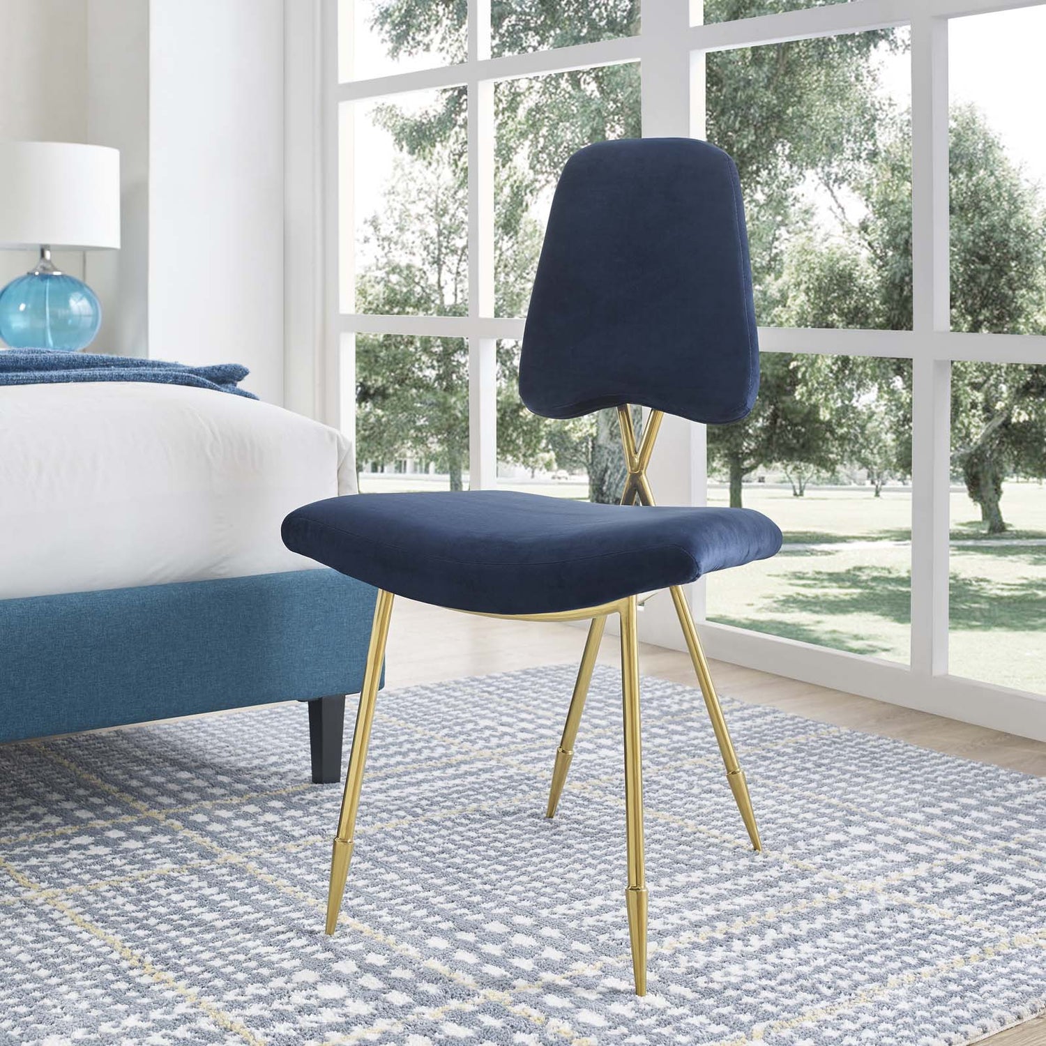 Ponder Performance Velvet Dining Side Chair by Modway