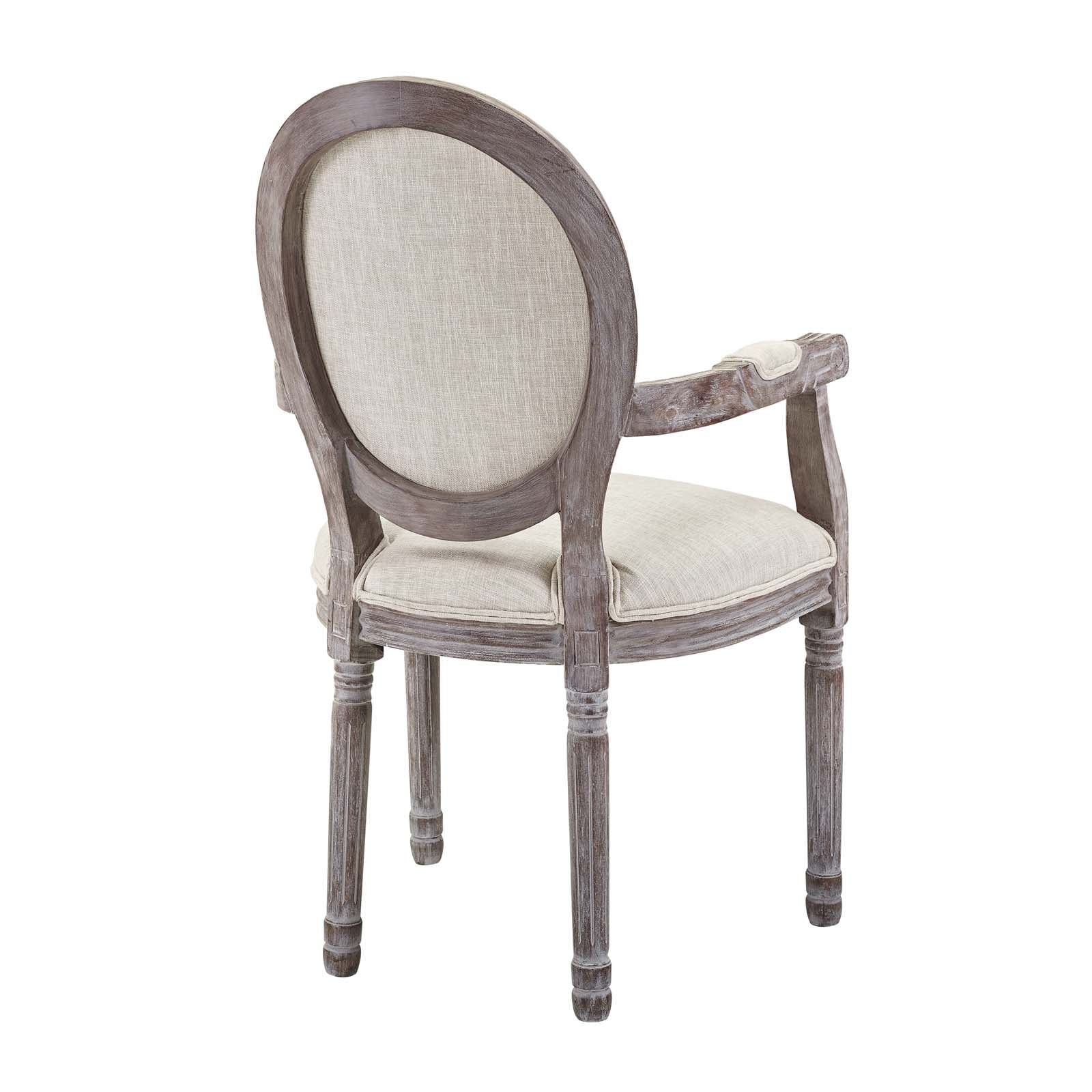 Emanate Vintage French Upholstered Fabric Dining Armchair By HouseBean