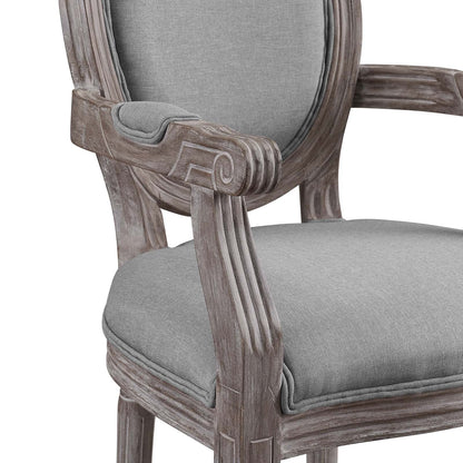 Emanate Vintage French Upholstered Fabric Dining Armchair By HouseBean