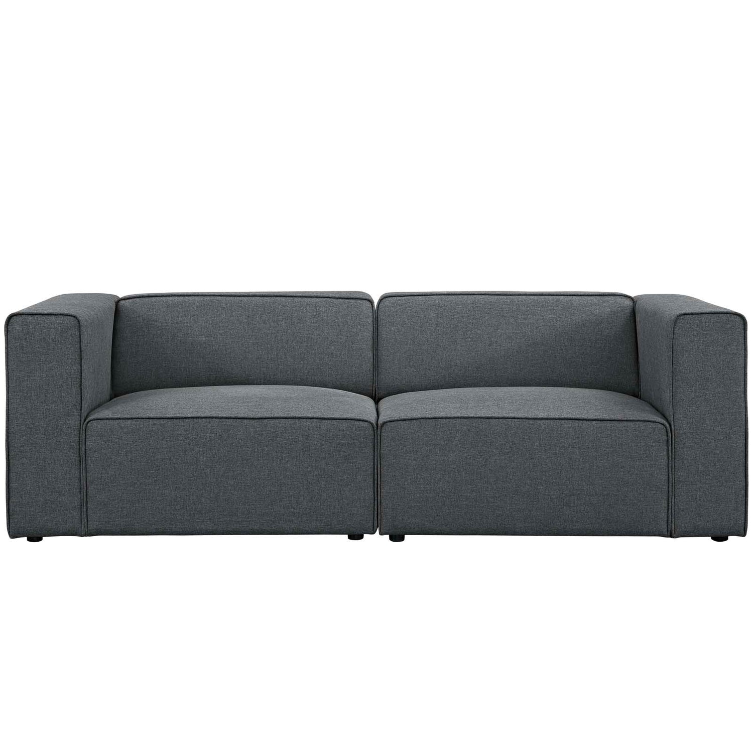 Mingle 2 Piece Upholstered Fabric Sectional Sofa Set by Modway