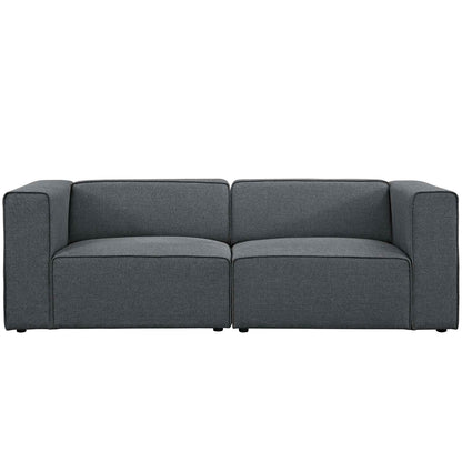 Mingle 2 Piece Upholstered Fabric Sectional Sofa Set by Modway