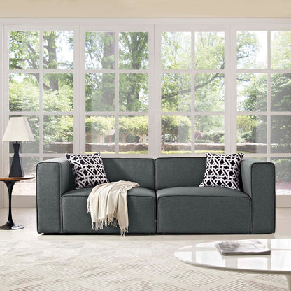 Mingle 2 Piece Upholstered Fabric Sectional Sofa Set by Modway